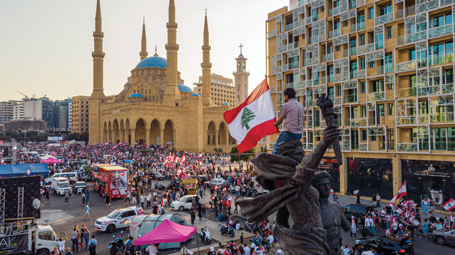 Protests in Beirut Downtown