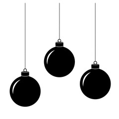 Simple illustration of Christmas tree toy Object for christmas design, mockup