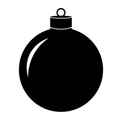 Simple illustration of Christmas tree toy Object for christmas design, mockup