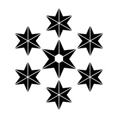 Simple illustration of winter snowflake for Christmas holiday