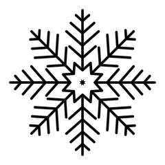 Simple illustration of winter snowflake for Christmas holiday