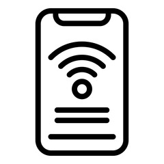 Online payment icon. Outline online payment vector icon for web design isolated on white background