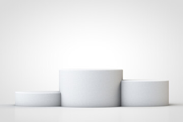 A simple empty pedestal. Light tone style