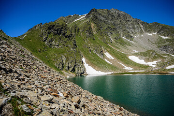 Obraz premium Wild lake Southtirol Italia Val pusteria