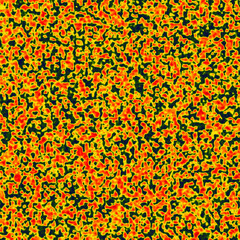 Yellow red colorful mosaic seamless pattern with flowers