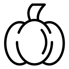Pumpkin icon. Outline pumpkin vector icon for web design isolated on white background