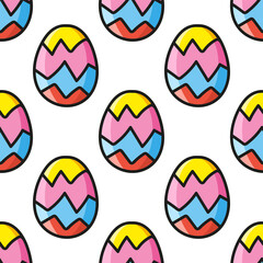 Color seamless pattern. Cartoon style. Bright design. For walpaper, poster, banner. Hand drawn. Vector illustration isolated on white background.