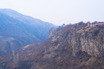 View over the valley in village Garni