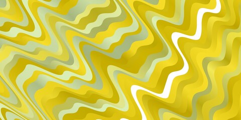 Light Green, Yellow vector texture with curves.