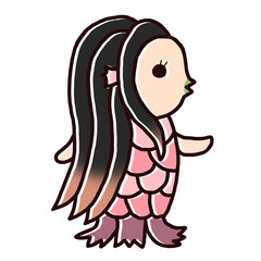 アマビエ　ピンク色