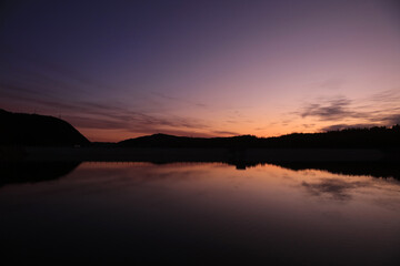 A pond in the morning in huanggangliang Park, Keshiketeng World Geopark, Inner Mongolia