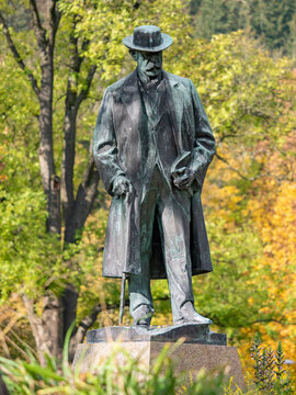 Monument of Alois Jirasek, 1851-1930. Popular teacher and novelist.