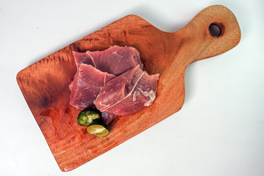 beaf on the cutting board