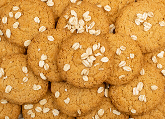 Thin Oatmeal Cookies, Healthy Cereal Crackers with Chocolate