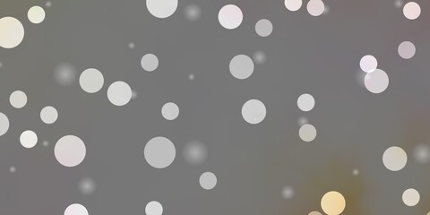 Light Orange vector background with circles, stars.