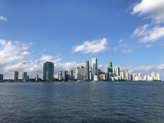 Fototapeta na wymiar Miami South Florida skyscrapers Downtown skyline and bay Photo picture
