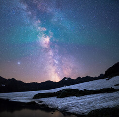 Milkyway core over lake