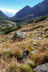 Great Cold Valley in High Tatras, Slovakia. The Great Cold Valley is 7 km long valley, very attractive for tourists