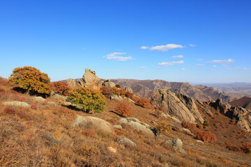 Natural scenery of Qingshan Park in Keshiketeng World Geopark, Inner Mongolia