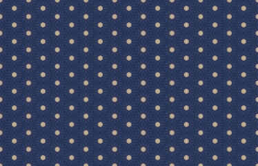 Abstract modern trendy deep blue mirroring regular seamless pattern