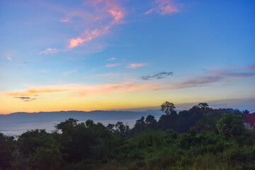 Sunset Landscape in Bangladesh and beautiful colorful sky.