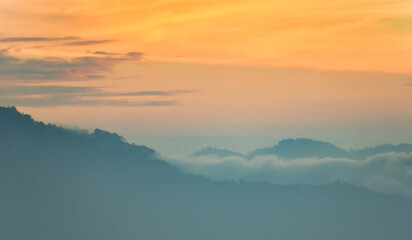 Obraz premium Chandranath Hills is the eastern part of the Himalayas