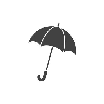 Vector Image umbrella. Vector icon umbrella rain protection on white isolated background
