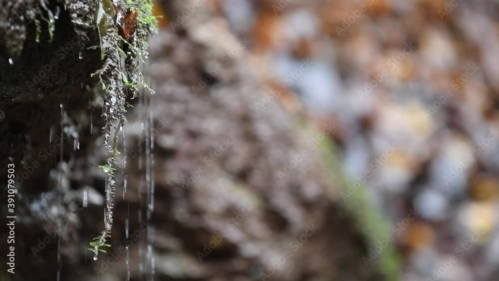 Poster Waterfall with rocks in slow motion