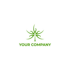Cannabis icon vector logo design. Cannabis template quality logo symbol inspiration
