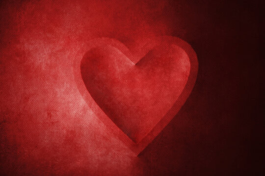 Newborn Photography Digital Background Prop. Outline of a Heart on a Painted Canvas. Red Heart.