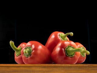 Image of ripe peppers close up