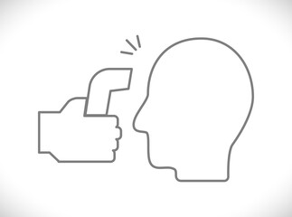 thermometer medical head icon