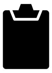 gz942 GrafikZeichnung - german: Klemmbrett Symbol - english: clipboard with with paper clip icon. - simple template isolated on white background. - DIN A4 xxl g9958