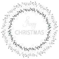 beautiful minimalistic Christmas card. 2021. abstract linear snowflakes on a white background with the inscription Christmas. Perfect for printing banners, postcards, and other graphics. EPS10