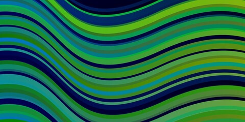 Light Blue, Green vector background with wry lines.