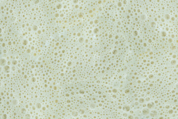 The texture of the frothed milk. Foam. Bubbles.