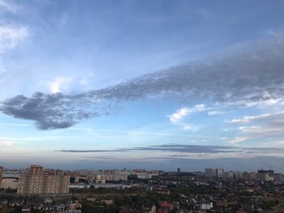time lapse clouds over city