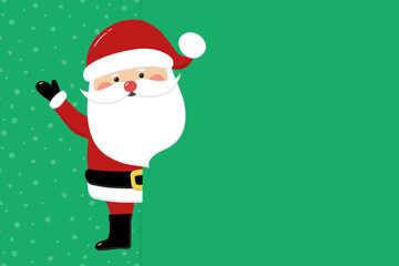 Santa Claus on empty background. Christmas ornament. Vector