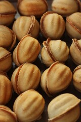 Delicious cookies nuts with condensed milk macro