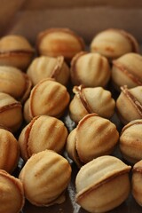 Delicious cookies nuts with condensed milk macro