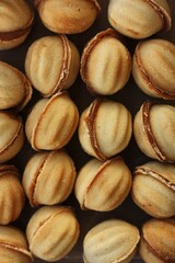 Delicious cookies nuts with condensed milk macro