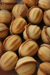 Delicious cookies nuts with condensed milk macro