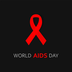 1st December World AIDS Day poster. Vector illustration