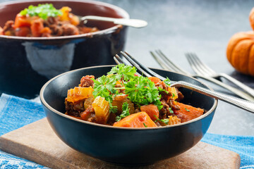 Mince beef and sweet potato stew