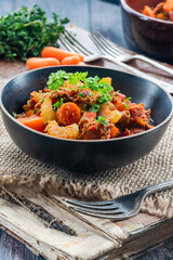 Mince beef and sweet potato stew
