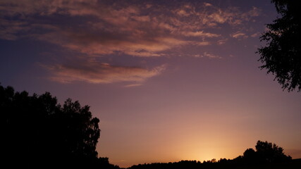 sunset in the mountains