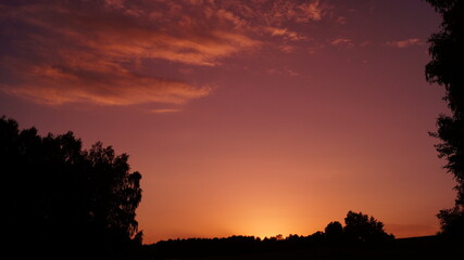 sunset in the mountains