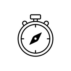 Compass Outline Icon Style illustration. EPS 10 