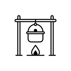 Beach Outline Icon Style illustration. EPS 10 