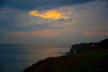 Twilight is deepening over the Black Sea.